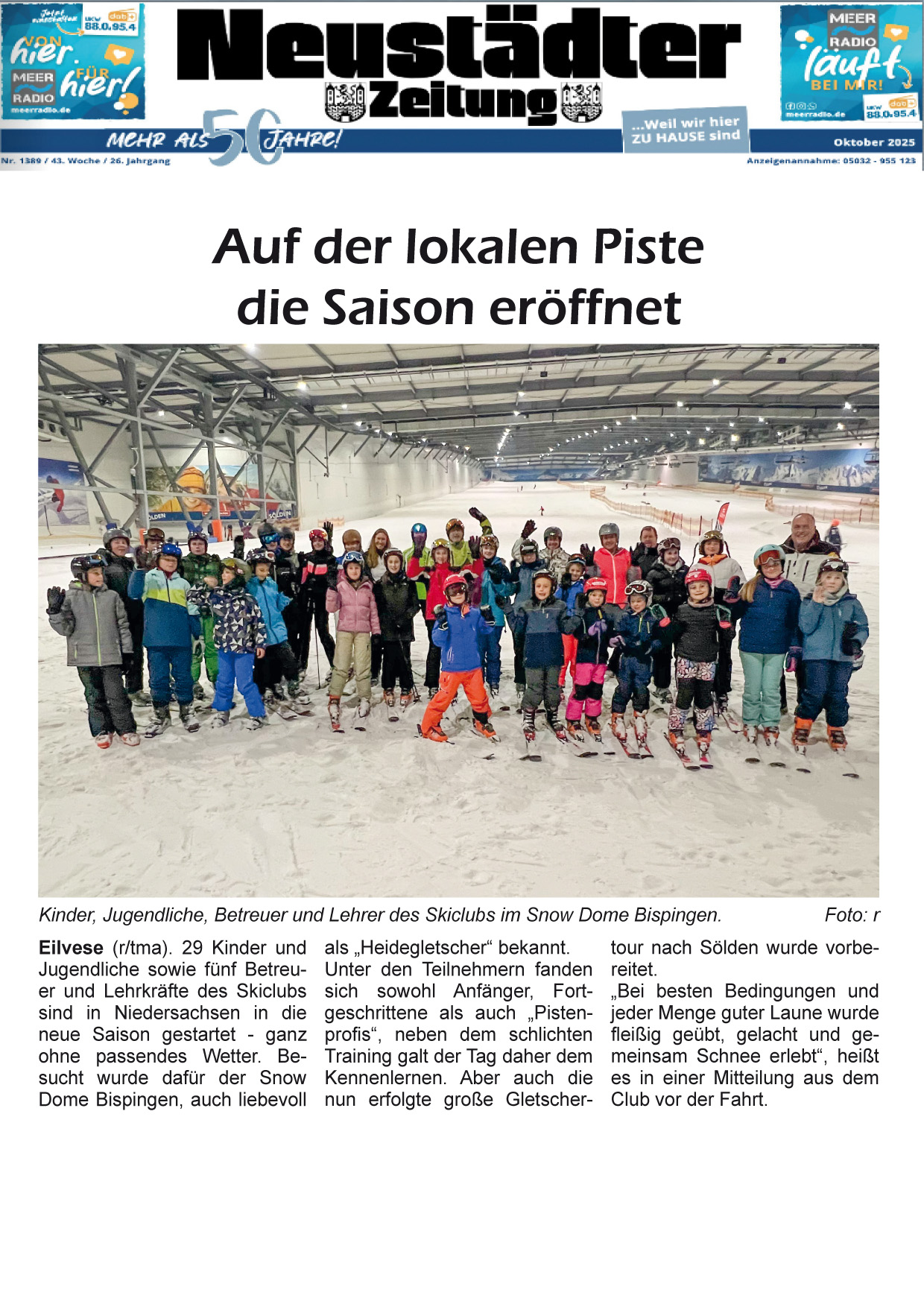 2025 Ausschreibung Snowworld Bispingen